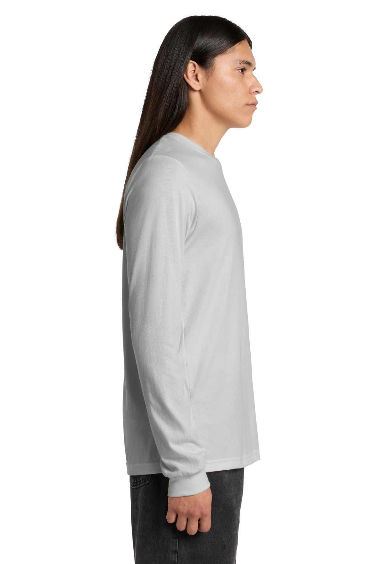 Silver BELLA+CANVAS Unisex Jersey Long Sleeve Tee. BC3501 plain