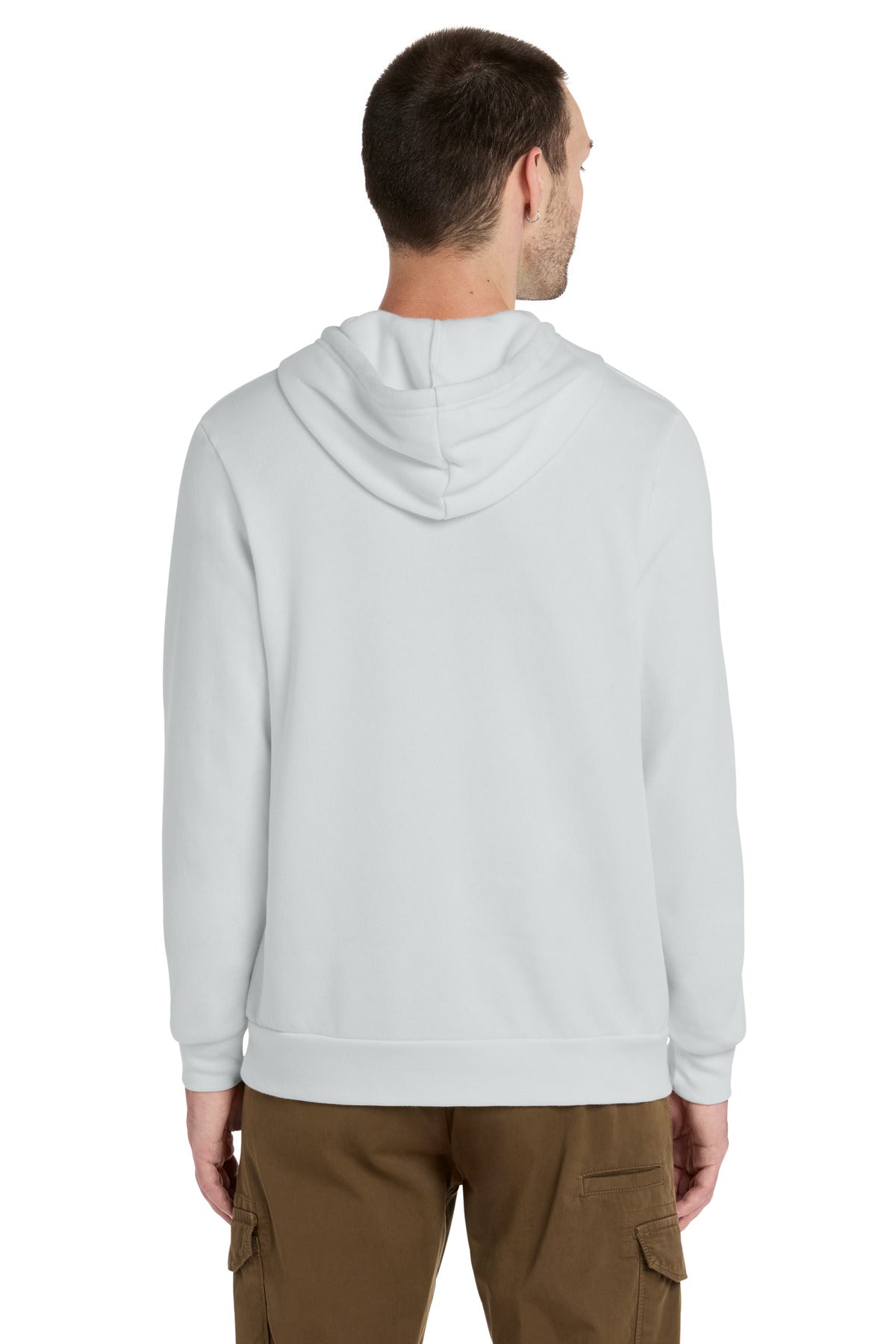 Silver BELLA+CANVAS Unisex Sponge Fleece Pullover Hoodie. BC3719 plain