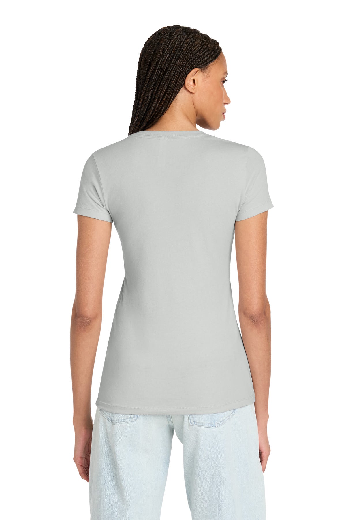 Silver BELLA+CANVAS Women's Slim Fit Tee. BC6004