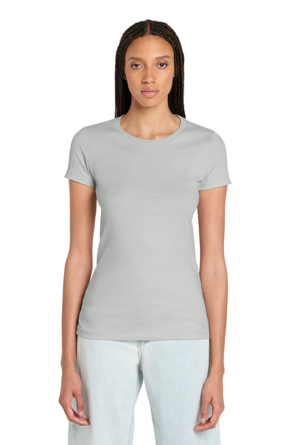 Silver BELLA+CANVAS Women's Slim Fit Tee. BC6004