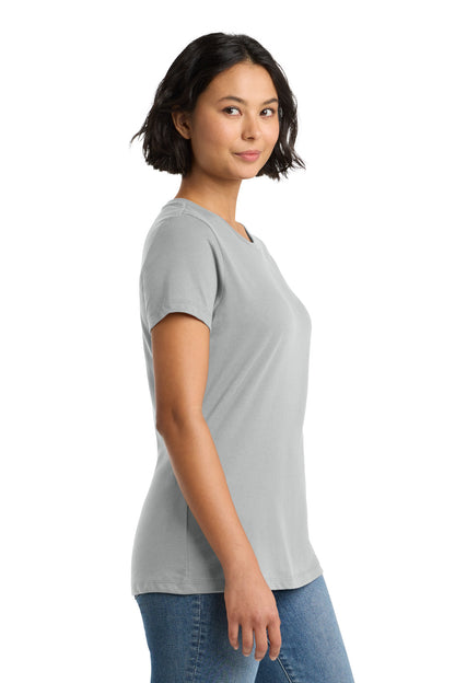 Silver District Women's Perfect Weight Tee. DM104L plain