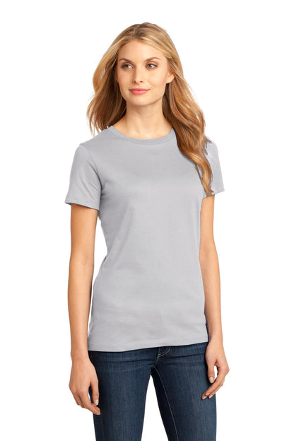 Silver District Women's Perfect Weight Tee. DM104L plain