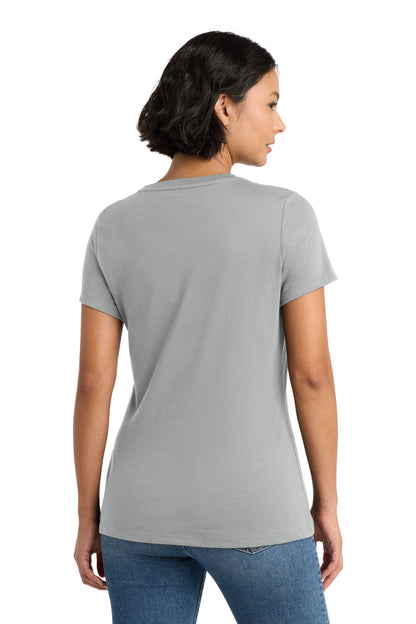Silver District Women's Perfect Weight Tee. DM104L plain