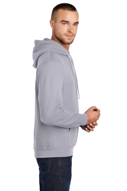 Silver Port & Co Core Fleece Pullover Hooded Sweatshirt. PC78H