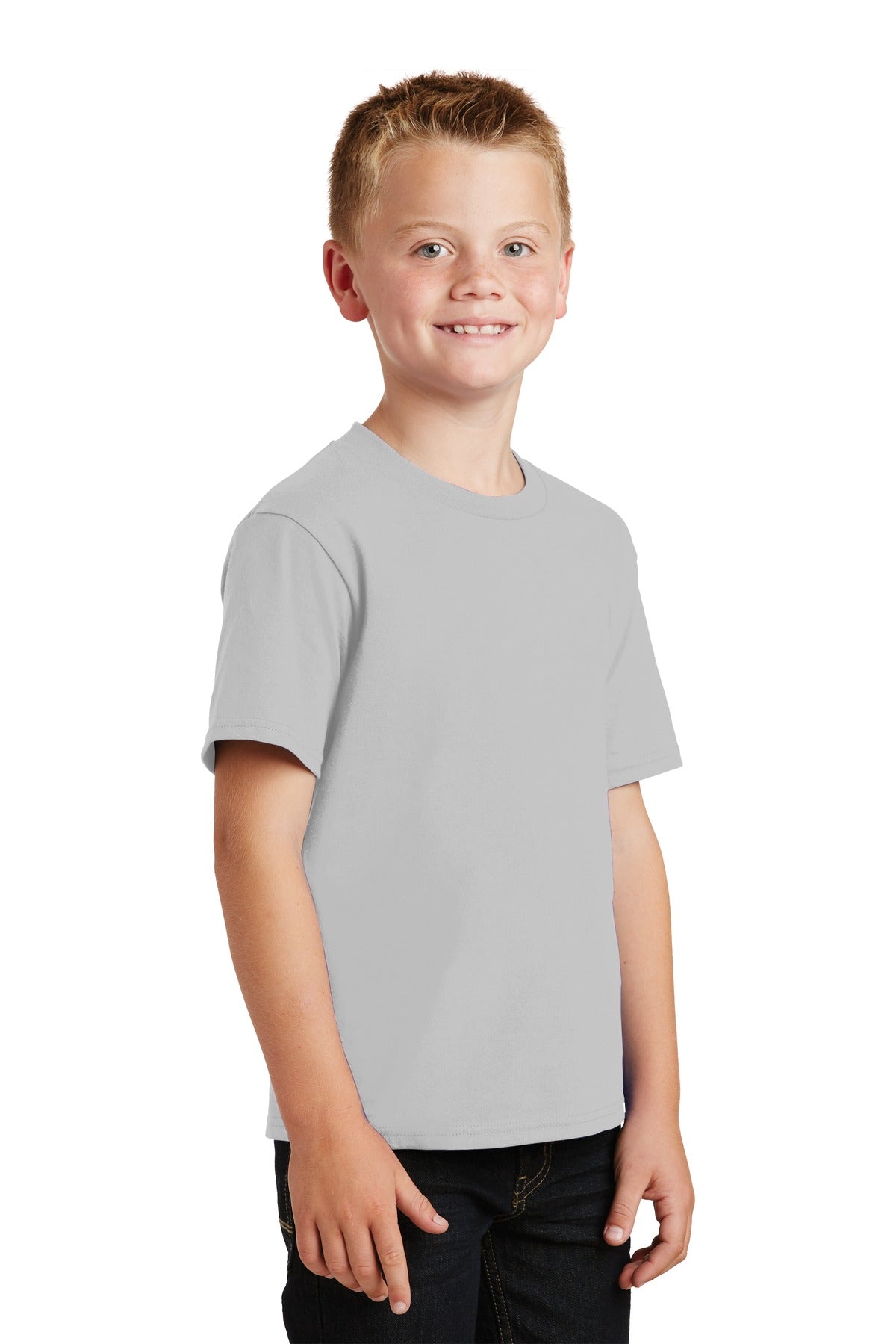 Silver Port & Co Youth Fan Favorite Tee. PC450Y plain