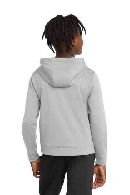 Silver Port & Co Youth Performance Fleece Pullover Hooded Sweatshirt. PC590YH plain