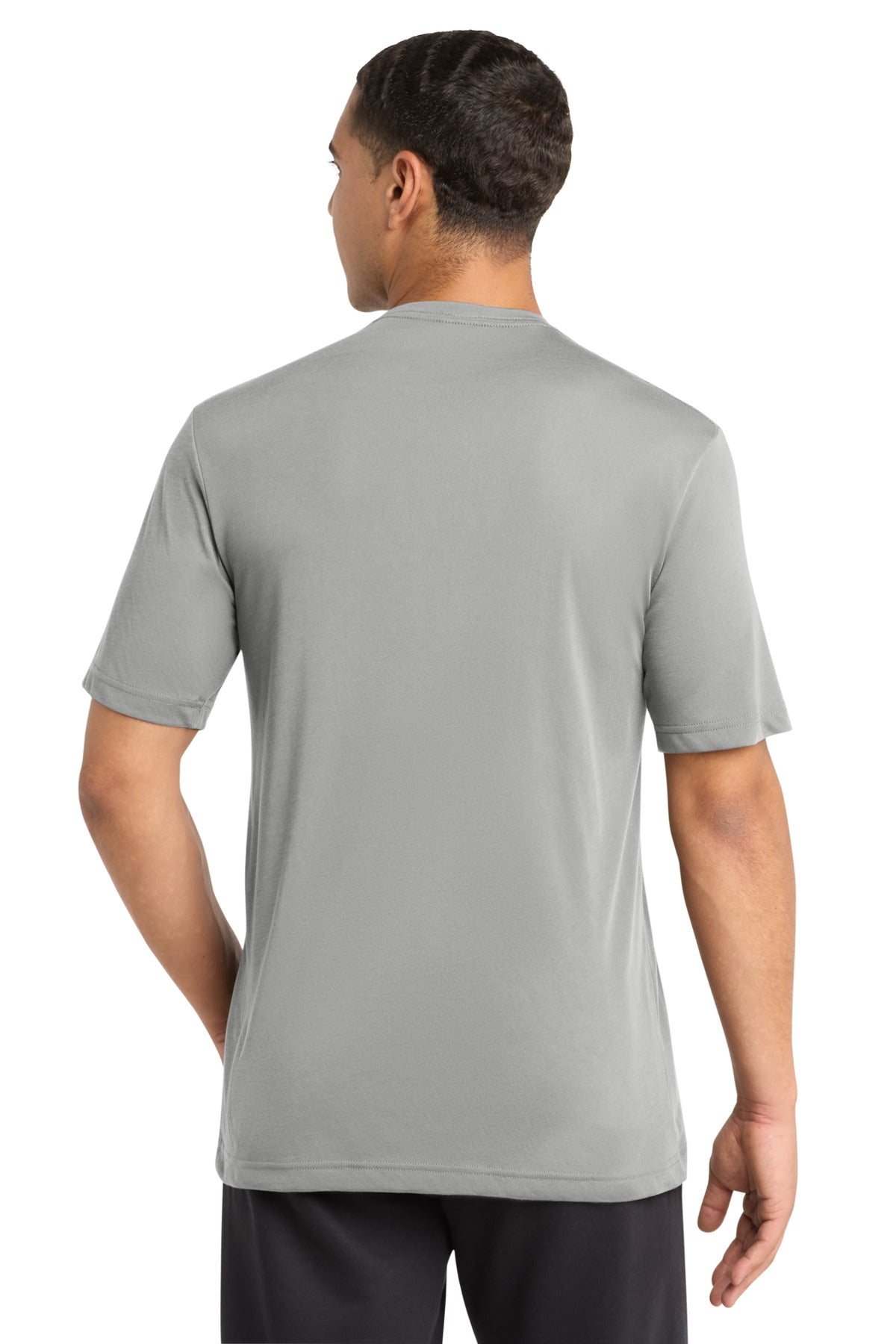 Silver Sport-Tek PosiCharge Competitor Cotton Touch Tee. ST450 plain