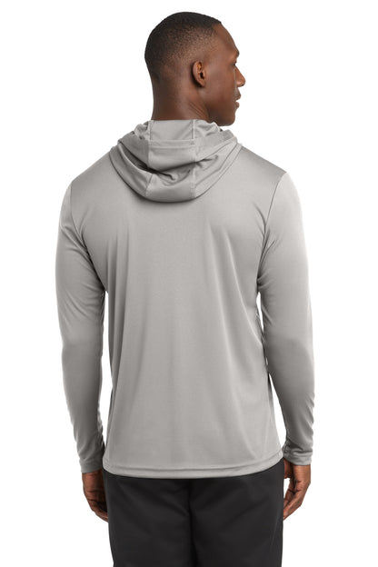 Silver Sport-Tek PosiCharge Competitor Hooded Pullover. ST358 plain