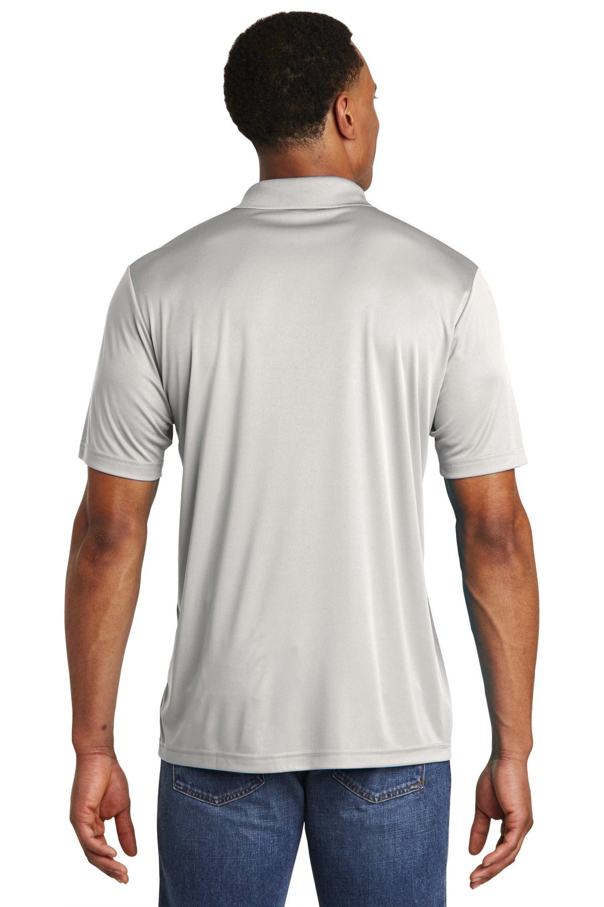 Silver Sport-Tek PosiCharge Competitor Polo. ST550 plain