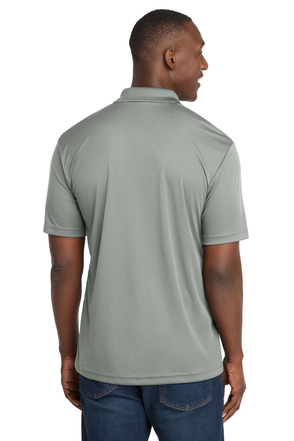 Silver Sport-Tek PosiCharge Competitor Polo. ST550 plain