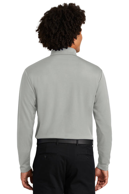 Silver Sport-Tek PosiCharge RacerMesh Long Sleeve Polo. ST640LS plain