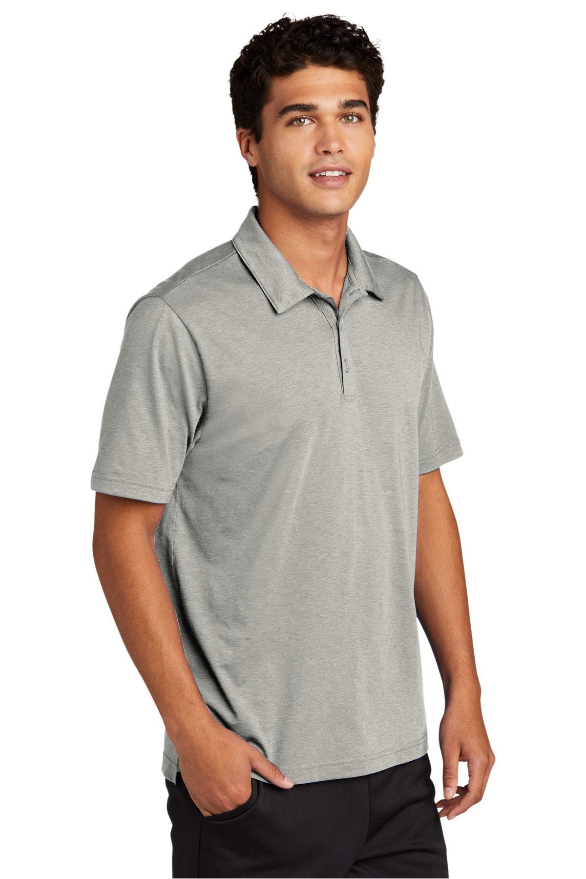 Silver Sport-Tek PosiCharge Strive Polo ST530 plain