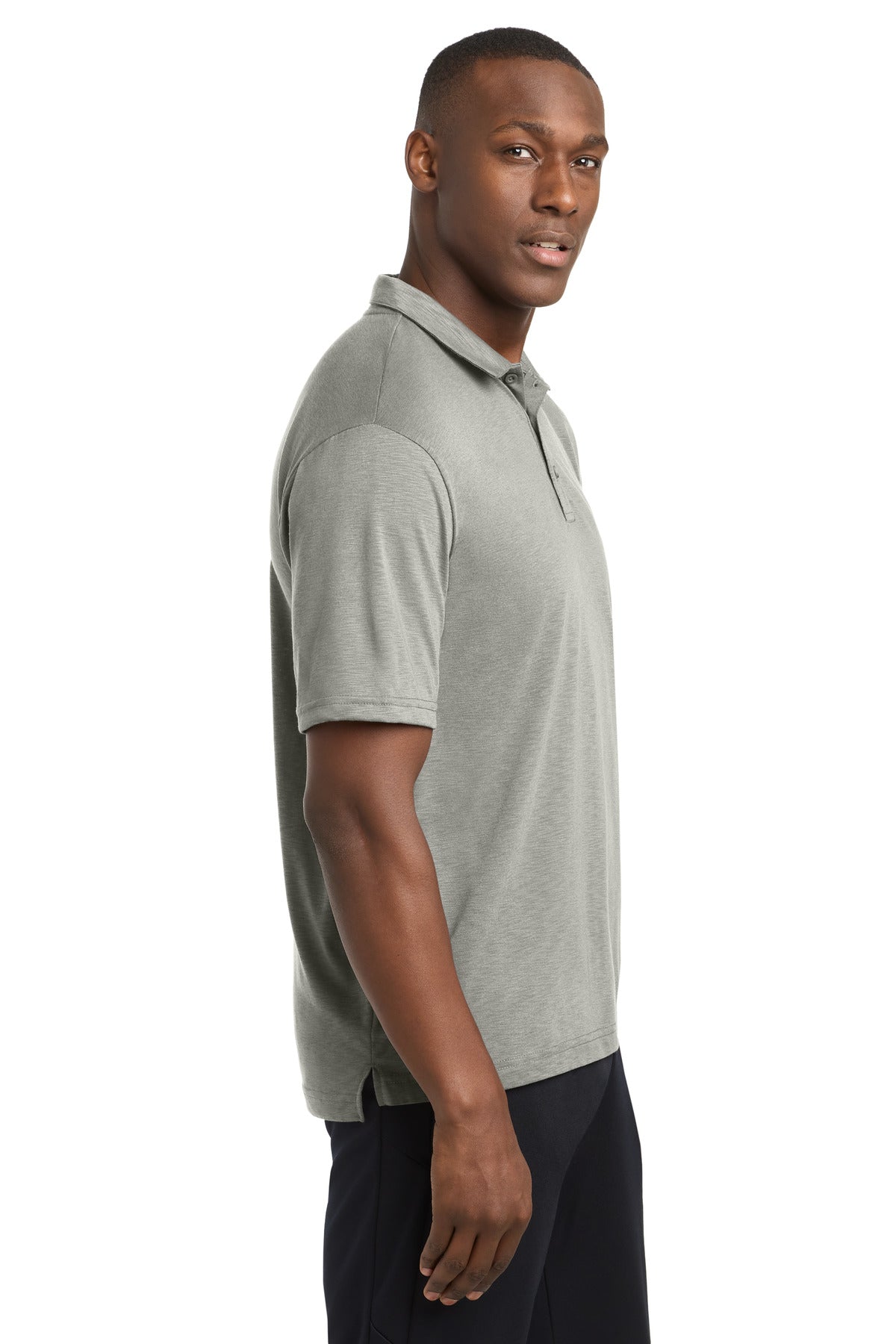 Silver Sport-Tek PosiCharge Strive Polo ST530 plain