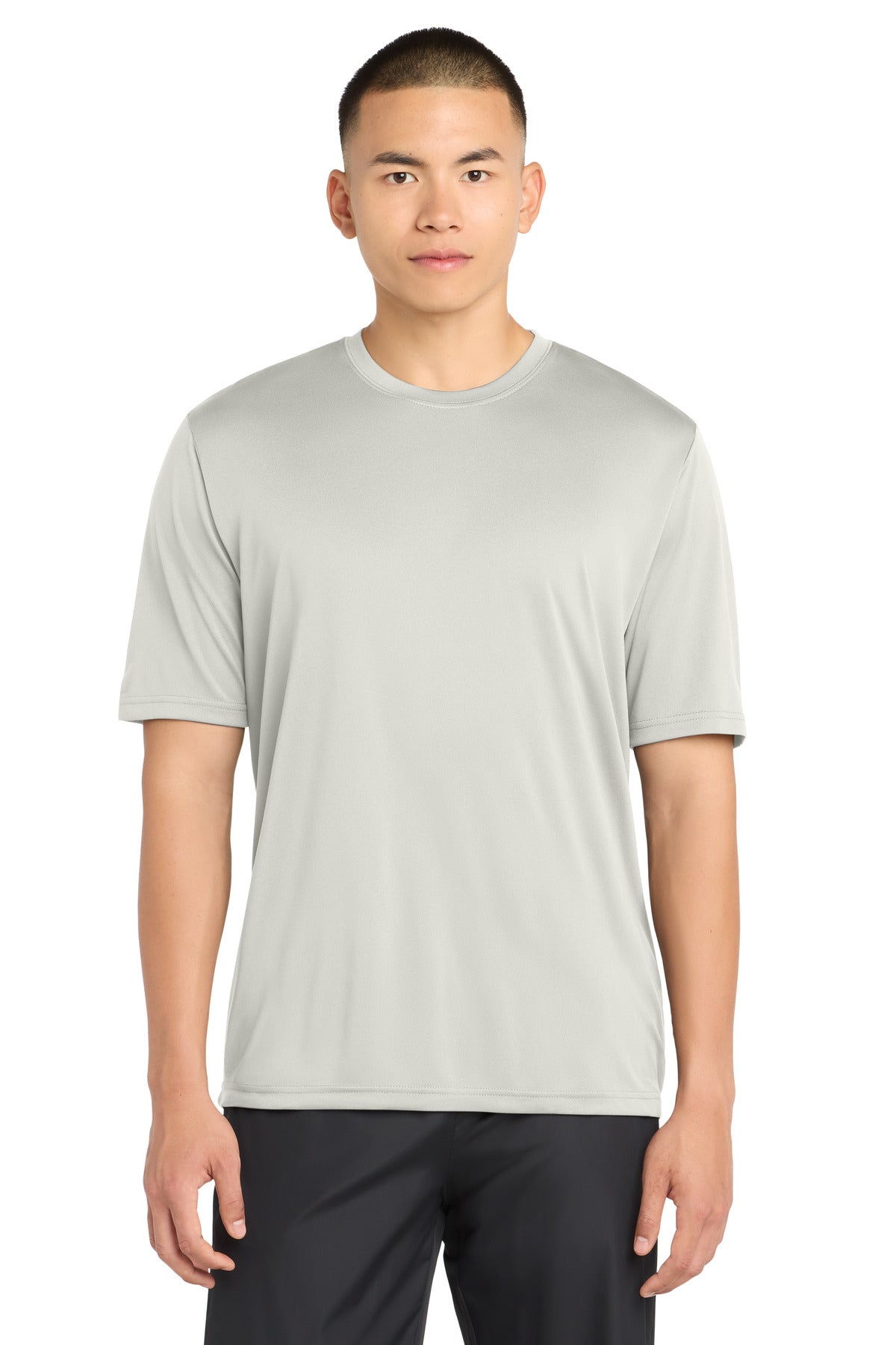 Silver Sport-Tek PosiCharge Tough Tee . ST320 plain