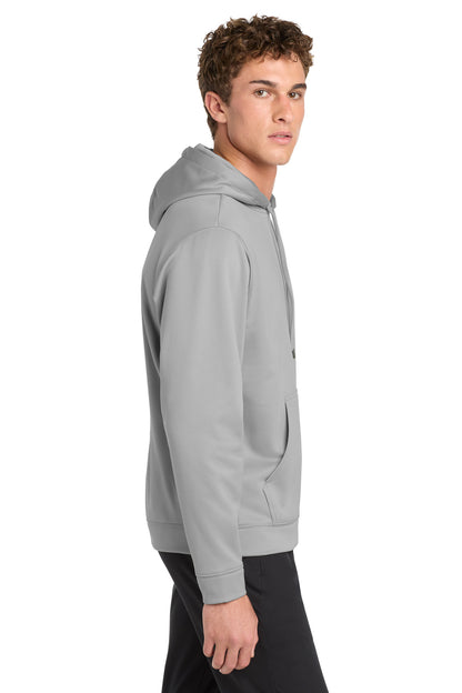 Silver Sport-Tek Sport-Wick Fleece Hooded Pullover. F244 plain