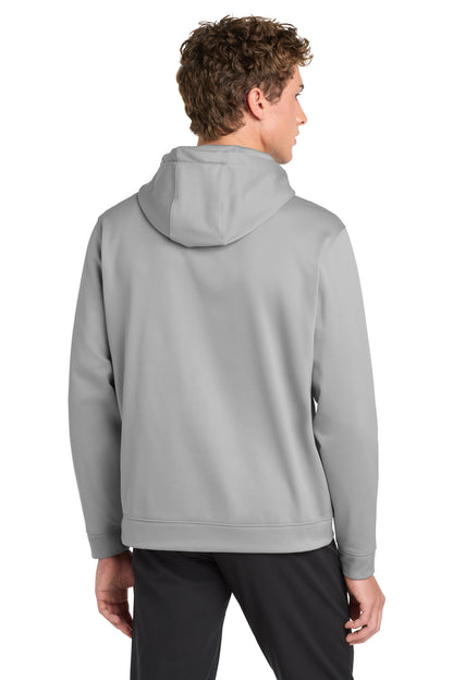 Silver Sport-Tek Sport-Wick Fleece Hooded Pullover. F244 plain