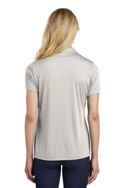 Silver Sport-Tek Women's PosiCharge Competitor Polo. LST550 plain