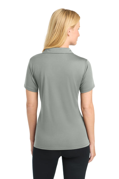 Silver Sport-Tek Women's PosiCharge Competitor Polo. LST550 plain