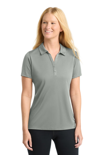 Silver Sport-Tek Women's PosiCharge Competitor Polo. LST550 plain