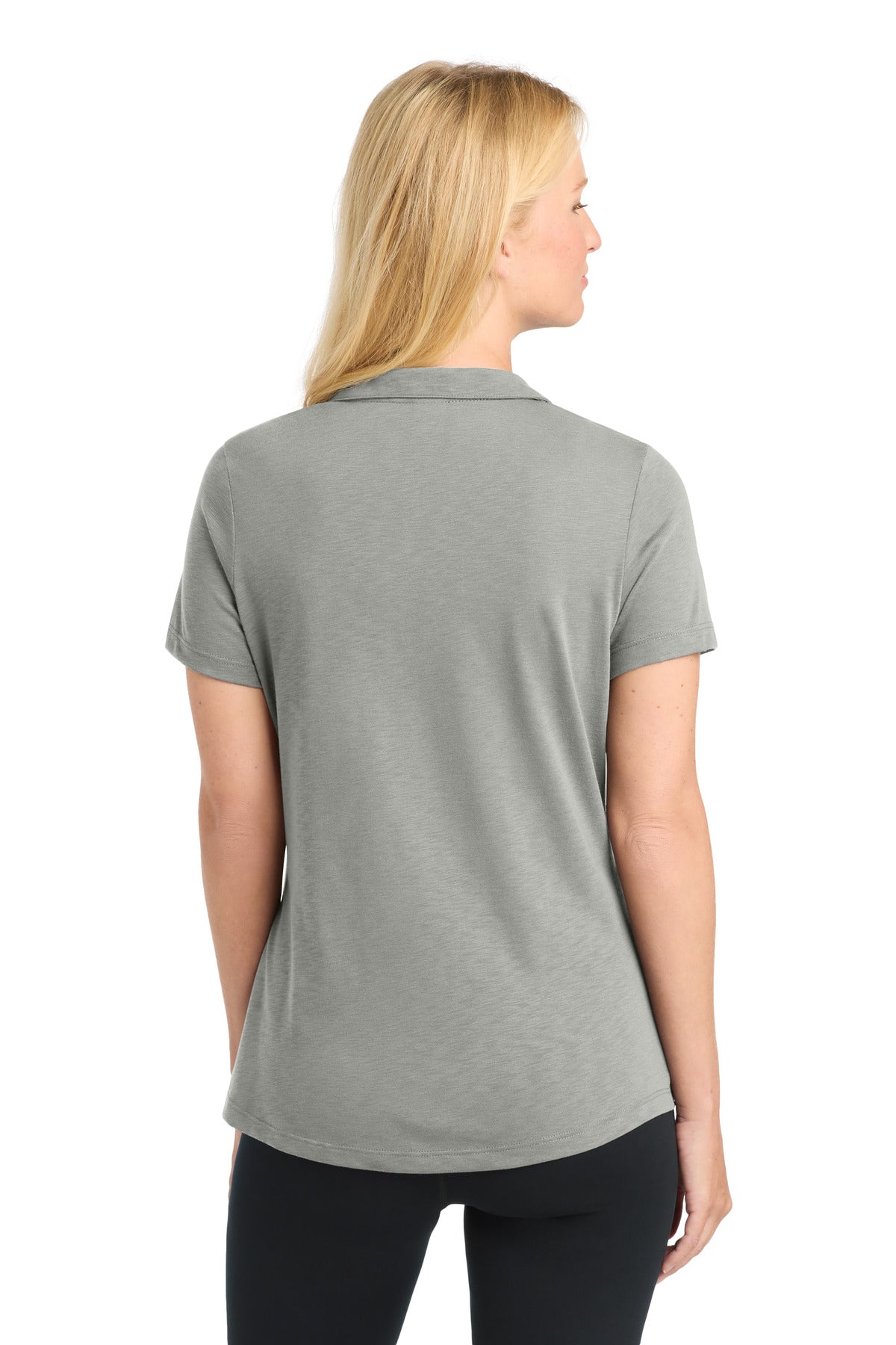 Silver Sport-Tek Women's PosiCharge Strive Polo. LST530 plain