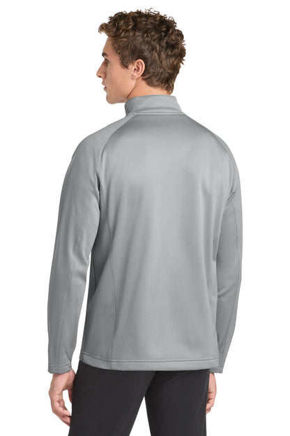 Silver/Black Sport-Tek Sport-Wick Fleece 1/4-Zip Pullover. F243 plain