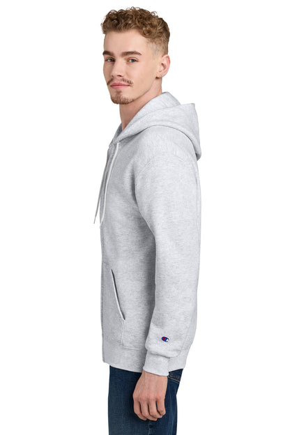 SilverGrey Champion Powerblend Full-Zip Hoodie. S800
