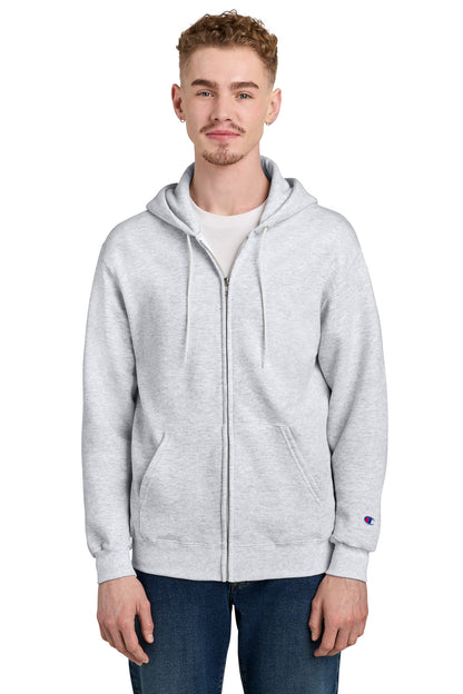 SilverGrey Champion Powerblend Full-Zip Hoodie. S800