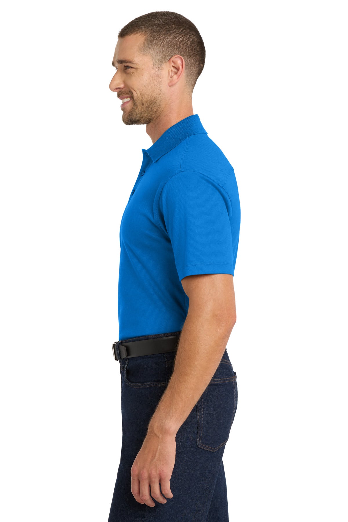 Skydiver Blue Port Authority Rapid Dry Mesh Polo. K573 plain