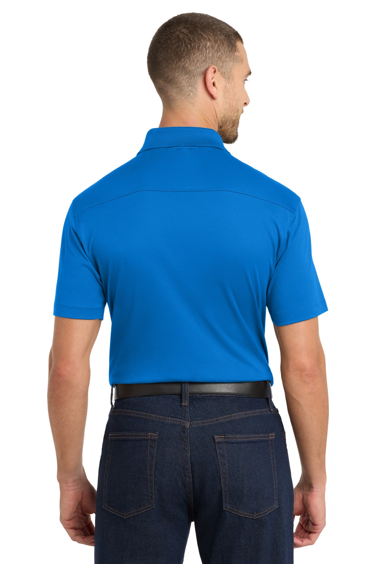 Skydiver Blue Port Authority Rapid Dry Mesh Polo. K573 plain