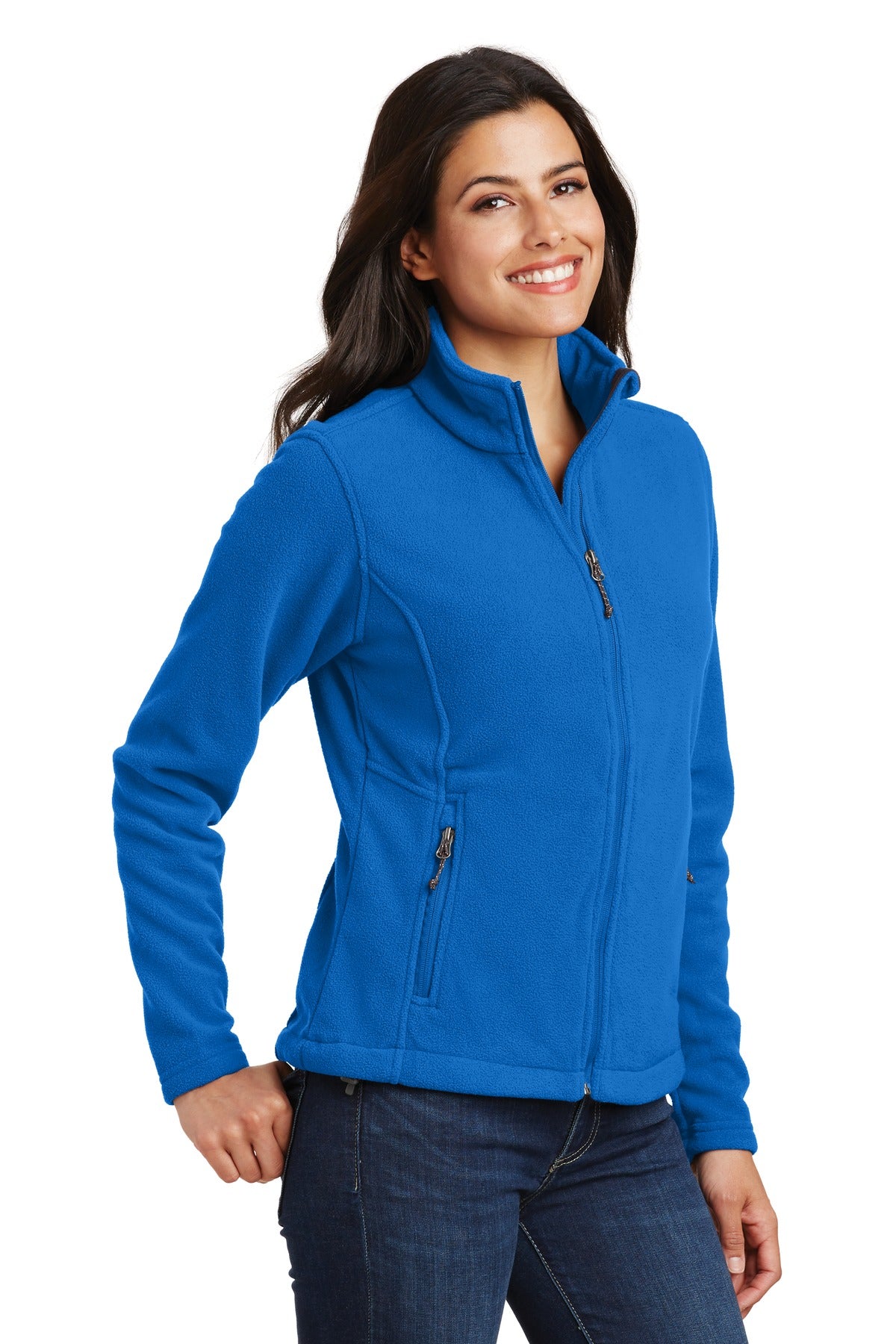 Skydiver Blue Port Authority Women's Value Fleece Jacket. L217 plain