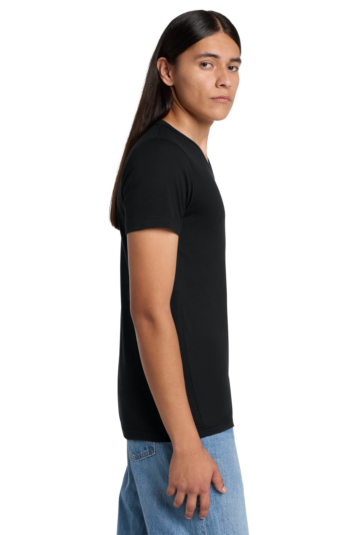 Sld Black TB BELLA+CANVAS Unisex Triblend Short Sleeve V-Neck Te. BC3415