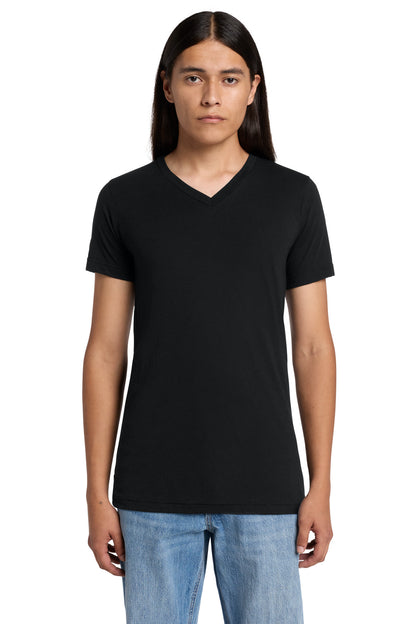 Sld Black TB BELLA+CANVAS Unisex Triblend Short Sleeve V-Neck Te. BC3415