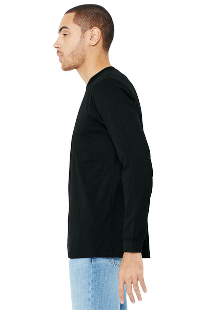 SldBkBlend BELLA+CANVAS Unisex Heather CVC Long Sleeve Tee BC3501CVC plain