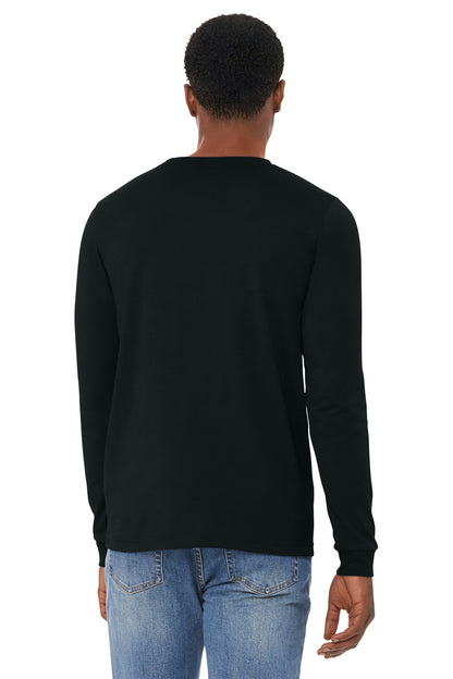 SldBkBlend BELLA+CANVAS Unisex Heather CVC Long Sleeve Tee BC3501CVC plain