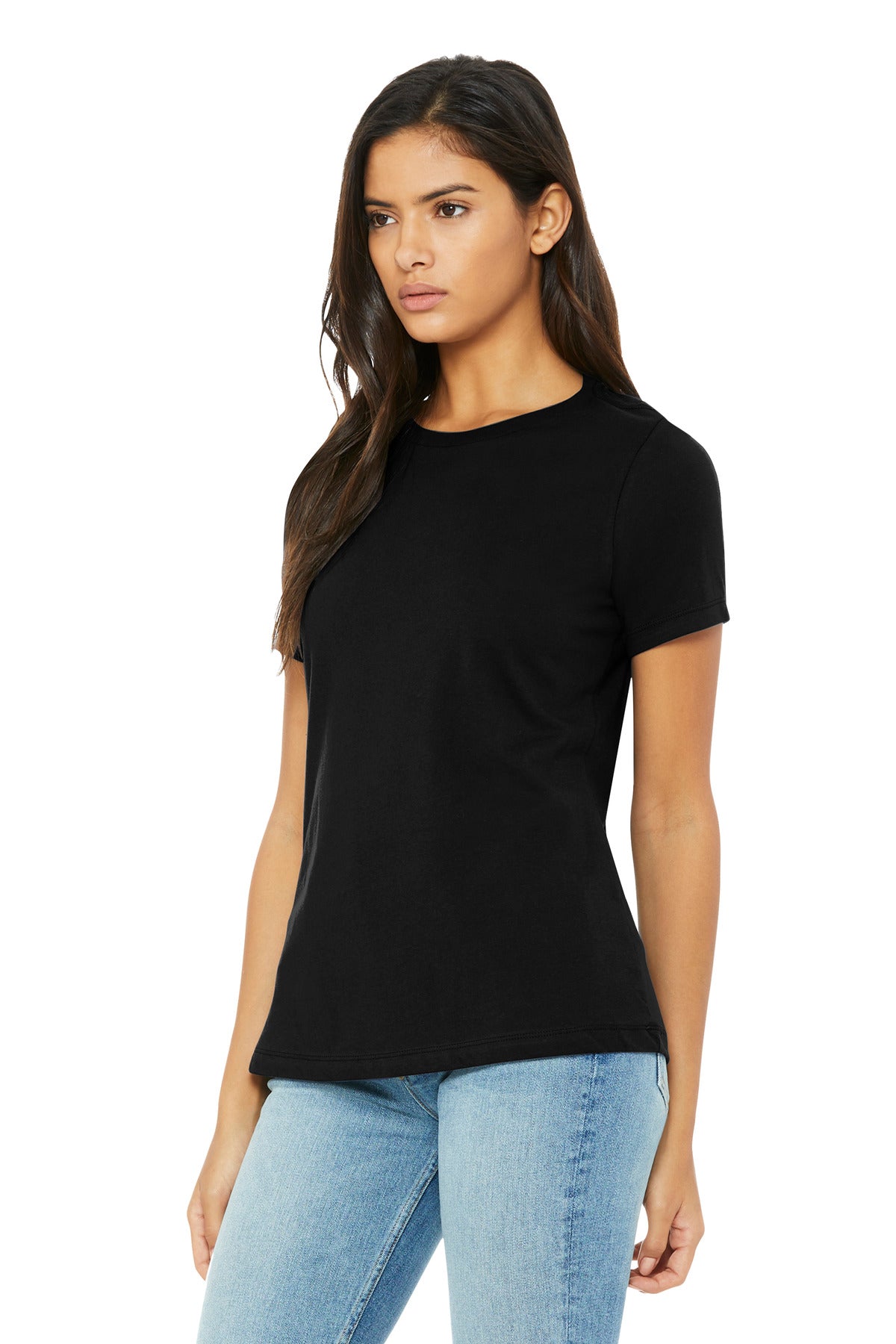 SldBlkTB BELLA+CANVAS Women's Relaxed Triblend Tee BC6413 plain