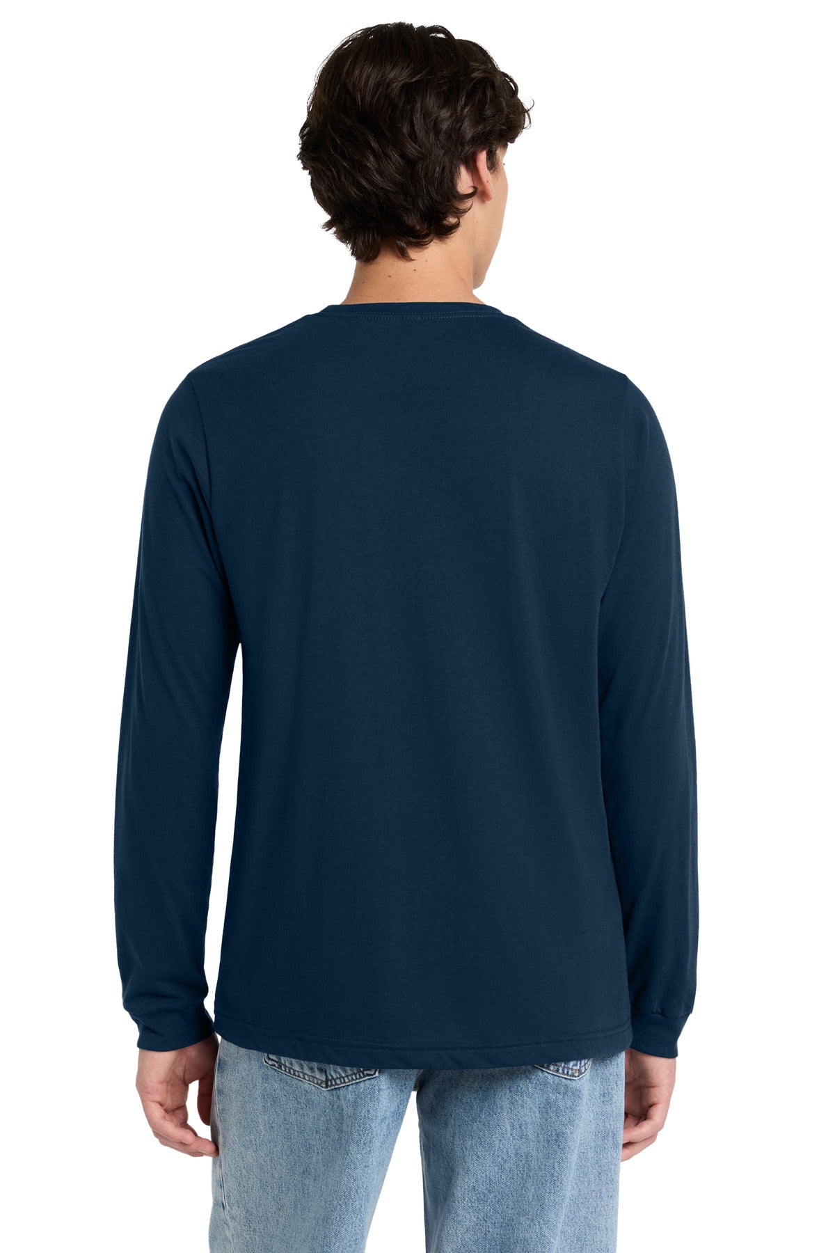 SldNavyTB BELLA+CANVAS Unisex Triblend Long Sleeve Tee BC3513 plain