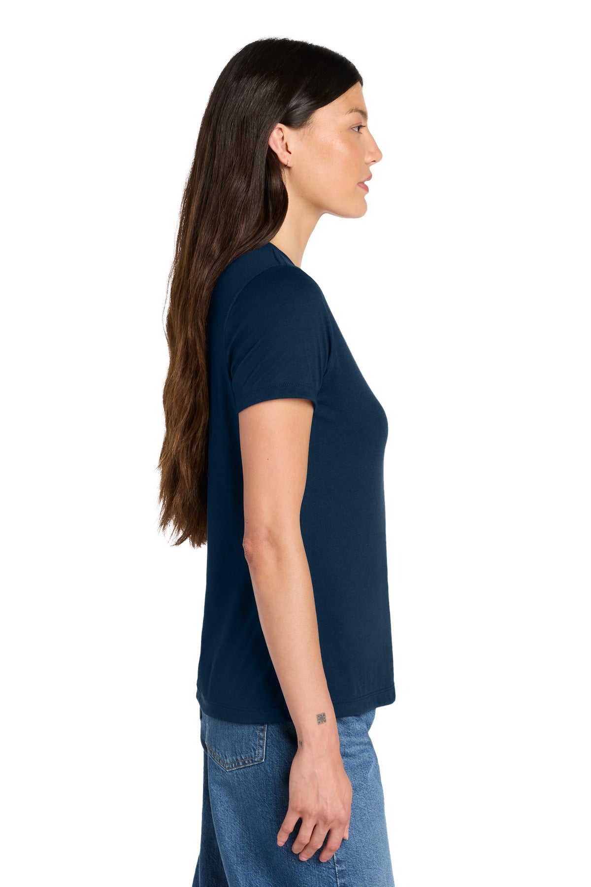 SldNavyTB BELLA+CANVAS Women's Relaxed Triblend Tee BC6413 plain
