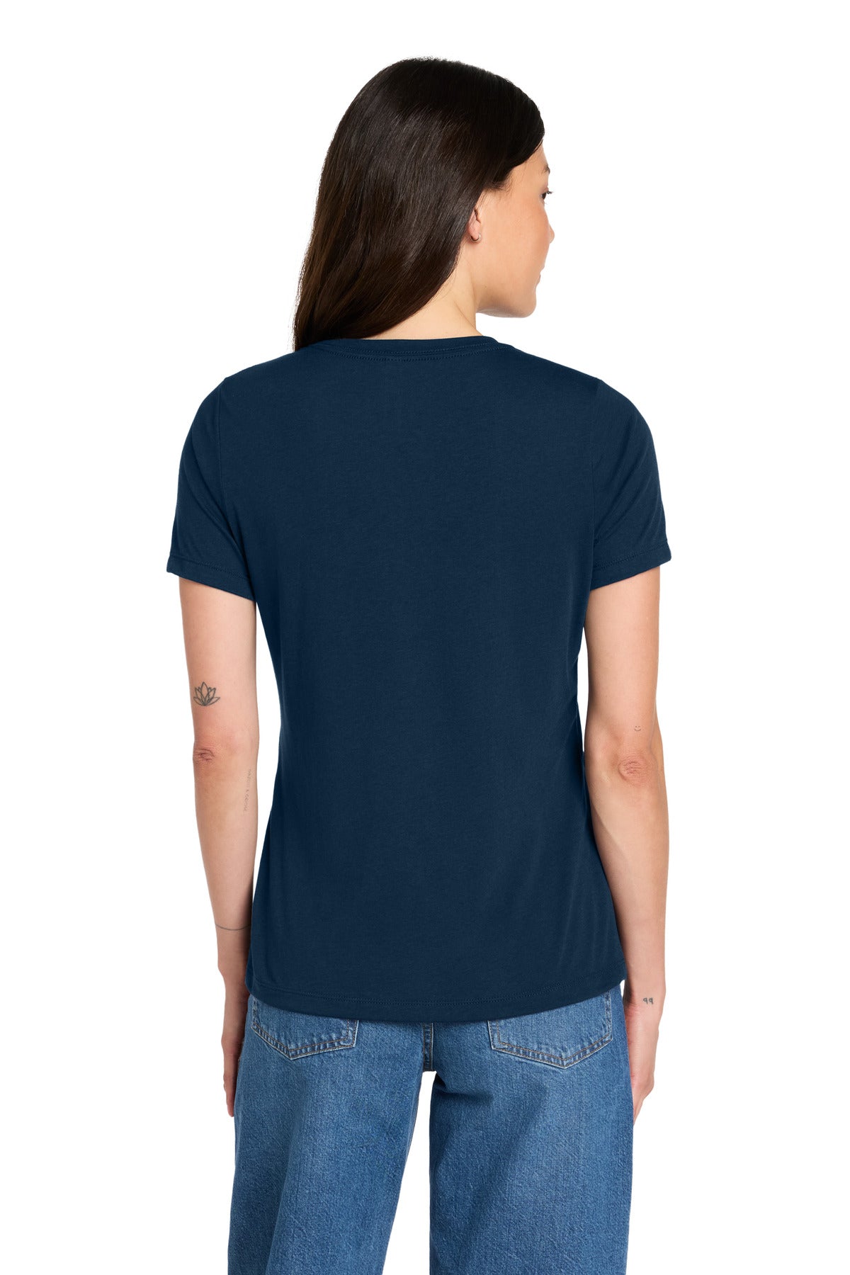 SldNavyTB BELLA+CANVAS Women's Relaxed Triblend Tee BC6413 plain