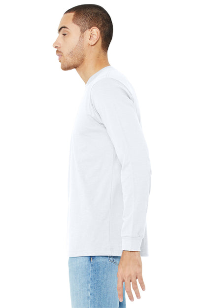 SldWhBlend BELLA+CANVAS Unisex Heather CVC Long Sleeve Tee BC3501CVC plain