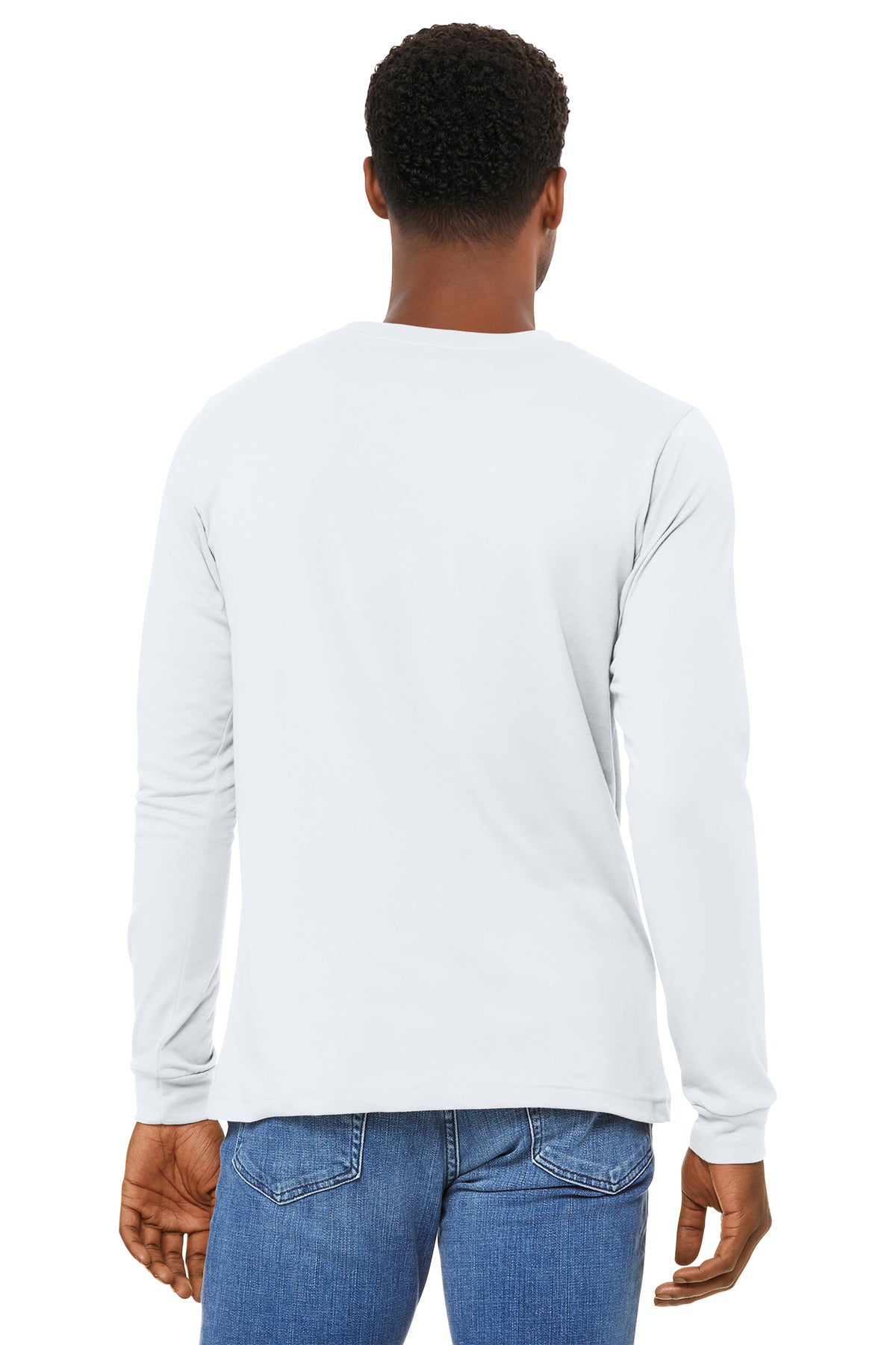 SldWhBlend BELLA+CANVAS Unisex Heather CVC Long Sleeve Tee BC3501CVC plain