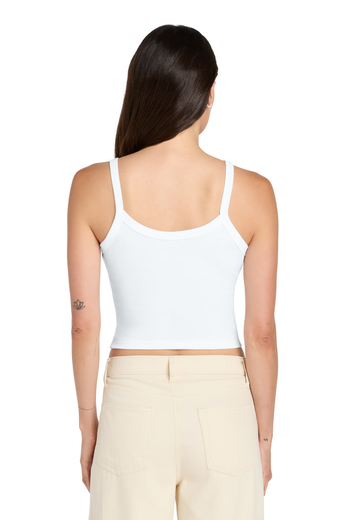SldWhBlend BELLA+CANVAS Women's Micro Rib Spaghetti Strap Tank BC1012 plain