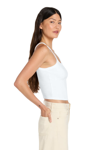 SldWhBlend BELLA+CANVAS Women's Micro Rib Spaghetti Strap Tank BC1012