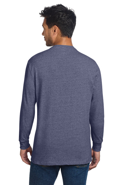 SlvgdNvyHt Allmade Unisex Long Sleeve Recycled Blend Tee AL6204 plain