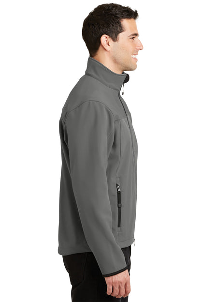 Smk Gry/Chrome Port Authority Glacier Soft Shell Jacket. J790 plain