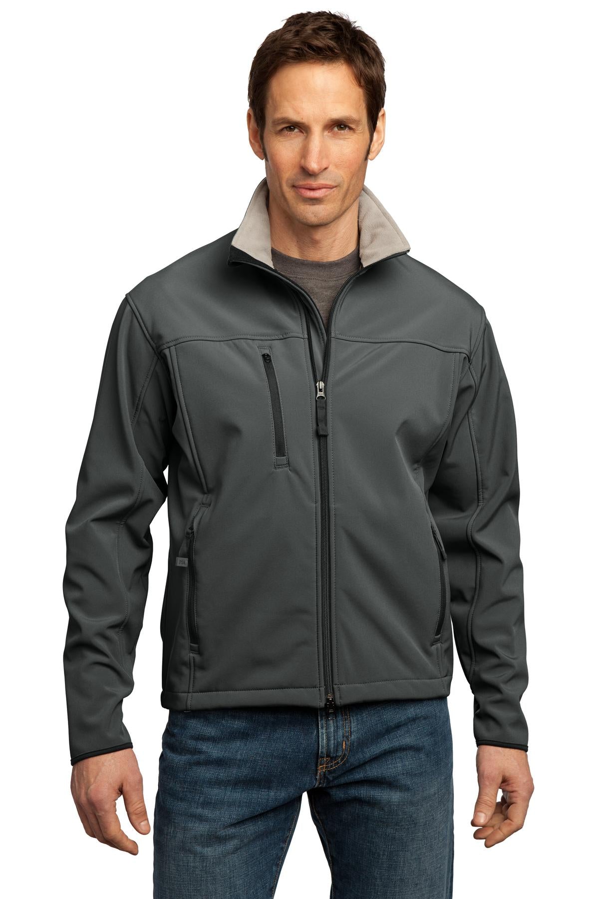 Smoke Grey/Chm Port Authority Tall Glacier Soft Shell Jacket. TLJ790 plain