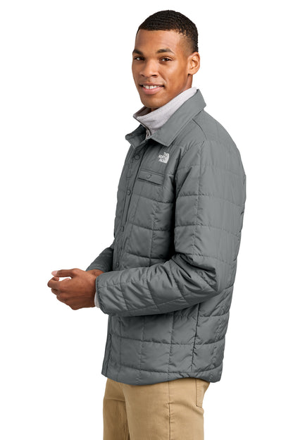 SmokedPrGy The North Face Iron Drift Quilted Shirt Jacket NF0A8JEX plain