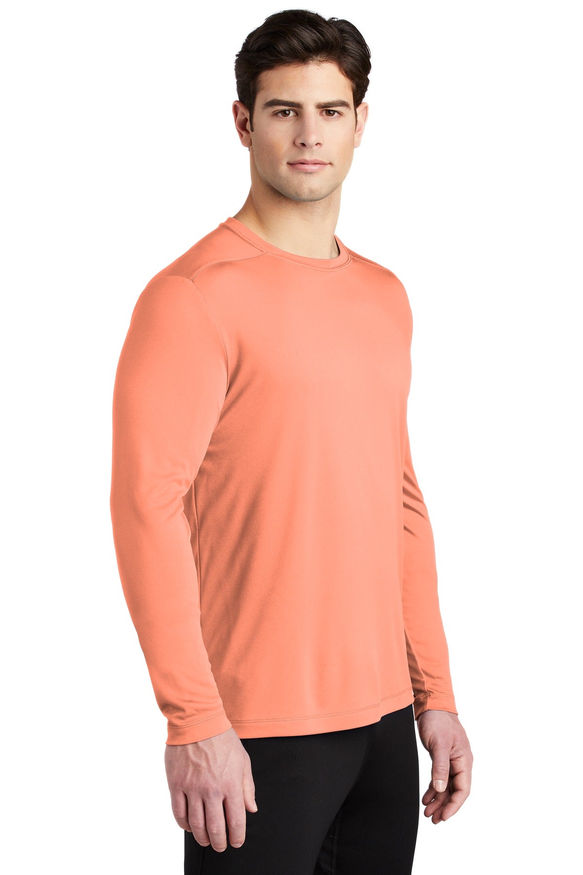 Soft Coral Sport-Tek Posi-UV Pro Long Sleeve Tee. ST420LS plain