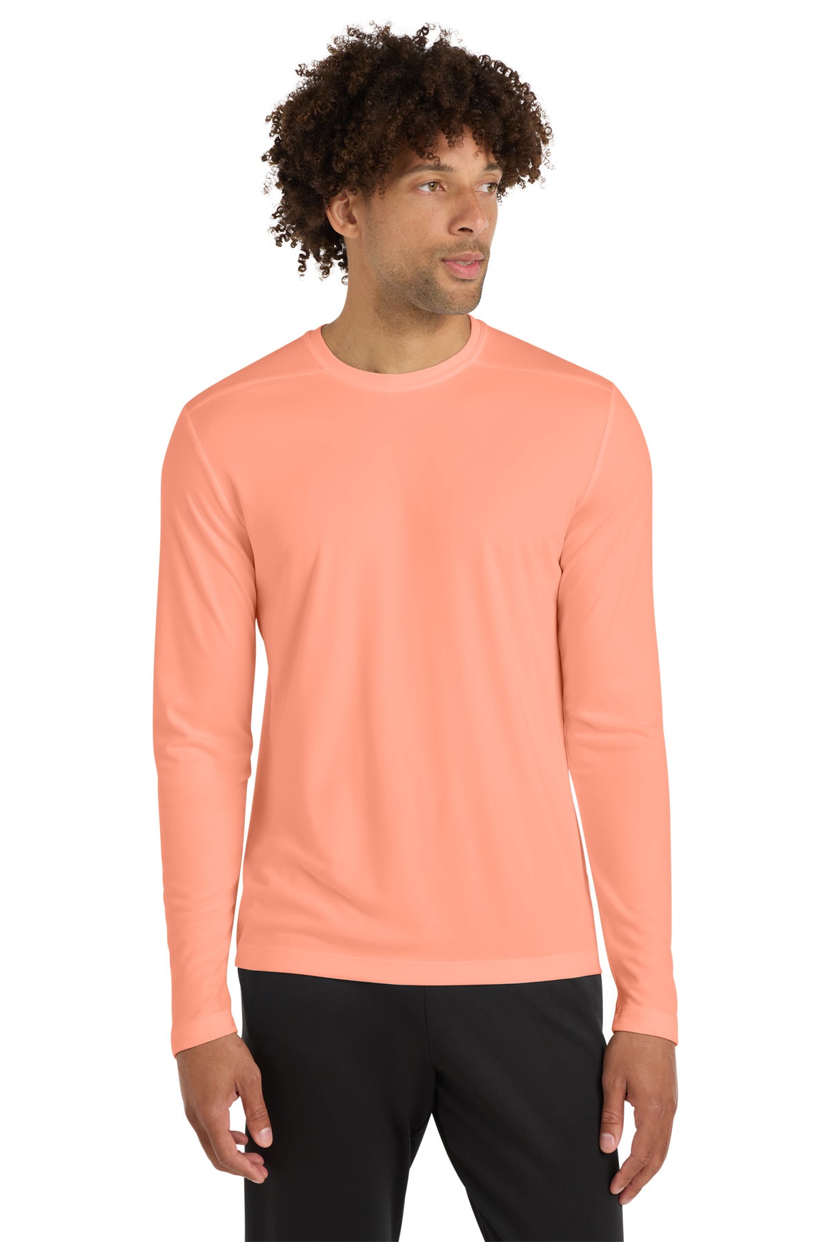 Soft Coral Sport-Tek Posi-UV Pro Long Sleeve Tee. ST420LS plain