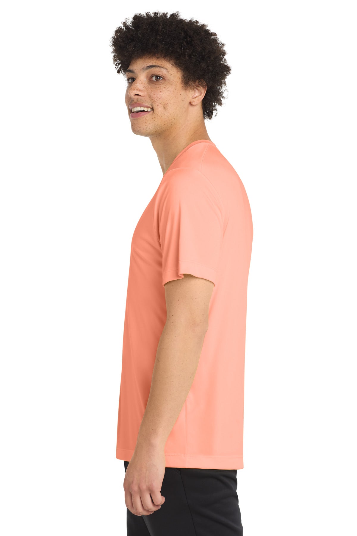 Soft Coral Sport-Tek Posi-UV Pro Tee. ST420 plain