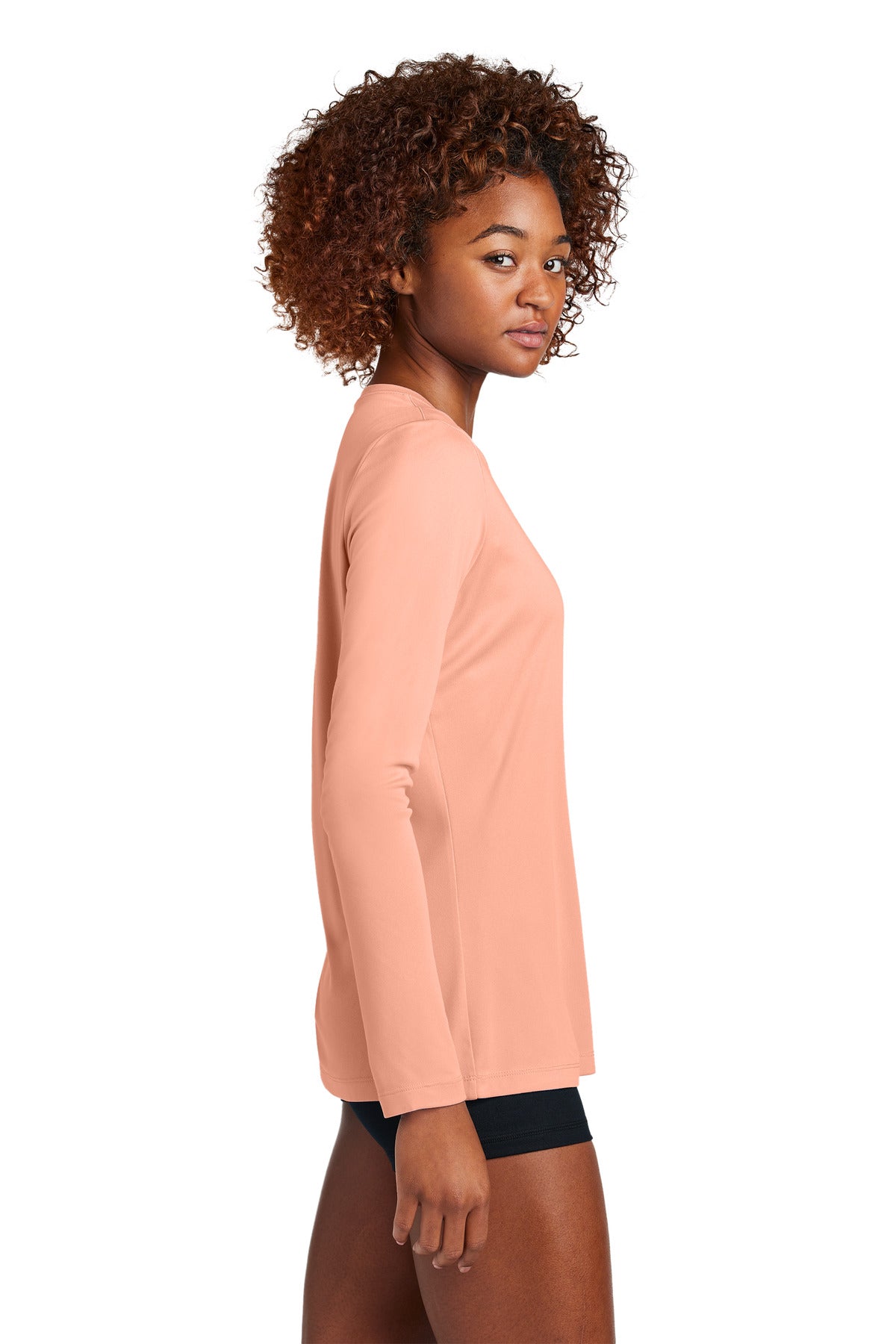 SoftCoral Sport-Tek Women's Posi-UV Pro Long Sleeve LST420LS plain
